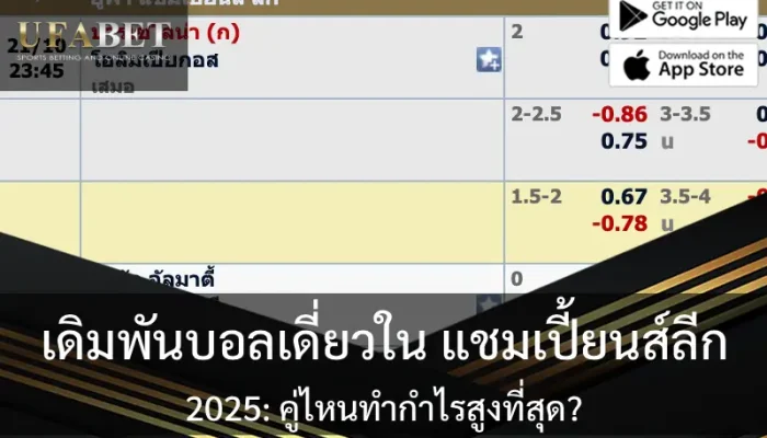 ปกเรื่อง เดิมพันบอลเดี่ยวใน แชมเปี้ยนส์ลีก 2025: คู่ไหนทำกำไรสูงที่สุด?